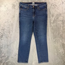 J Crew Vintage Straight Jeans Women's Size 32T Blue Dark Wash Denim