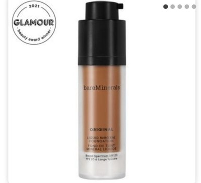 Bare Minerals Original Liquid Mineral Foundation Full Size ''GOLDEN DARK #25'' NIB