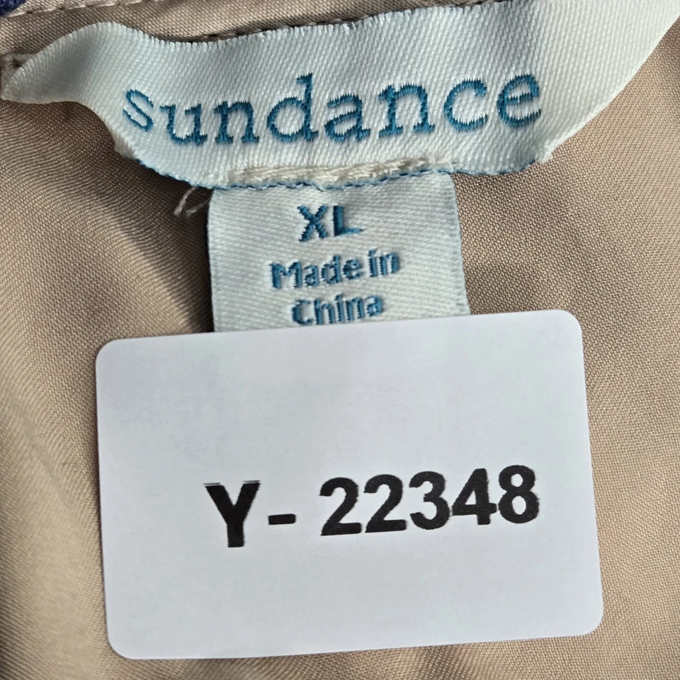 Vestido Sundance Mujer XL Azul Floral Ajuste Acampanado Encaje Volantes Boho Cottagecore Forrado Foto 2 de 4