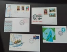 Five New Zealand  First Day Covers  and one  Australian   X 208  B   frama