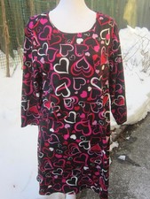 NWT CELEBRATE TOGETHER WOMENS DRESS VALENTINES DAY HEARTS Size Large