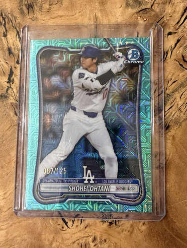 Topps 2025 Bowman Chrome Aqua Geometric Refractor Shohei Ohtani #97 /125 Dodgers