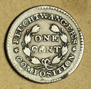 1837 Feuchtwanger Cent Lovely Old Patina Never Cleaned