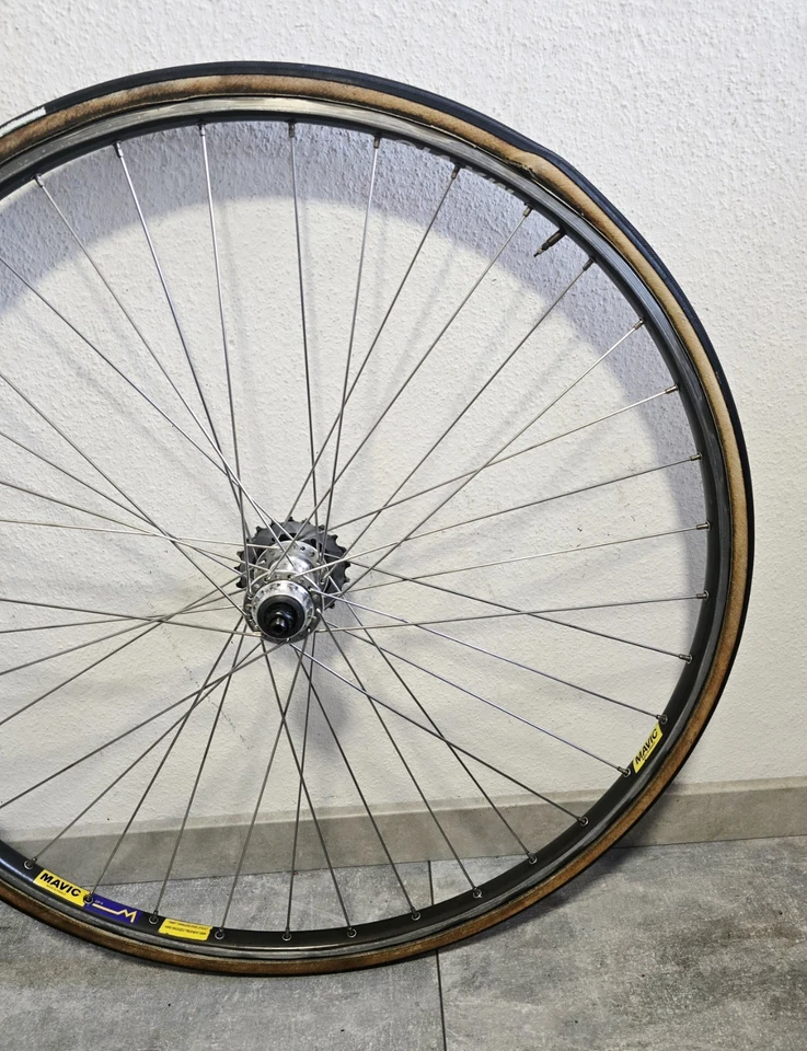 Vintage Mavic Felgen Inkl. Shimano 600 Nabe und Shimano 7-Fach Kassette - Bild 3 von 4