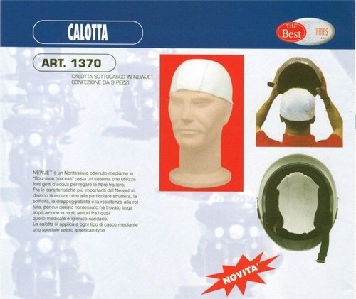 SALVACASCO CALOTTA PROTETTIVA SOTTOCASCO NEWJET MOTO SCOOTER UNIVERSALE 3  PEZZI | eBay