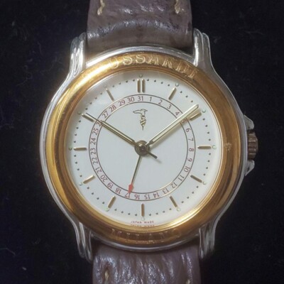 TRUSSARDI watch rare pointer date quartz operation wrist watch