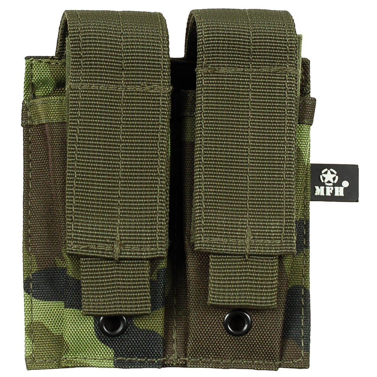 MAX Outdoors Double Pistol Molle Magazine Pouch Czech M95 Camo Airsoft Vest