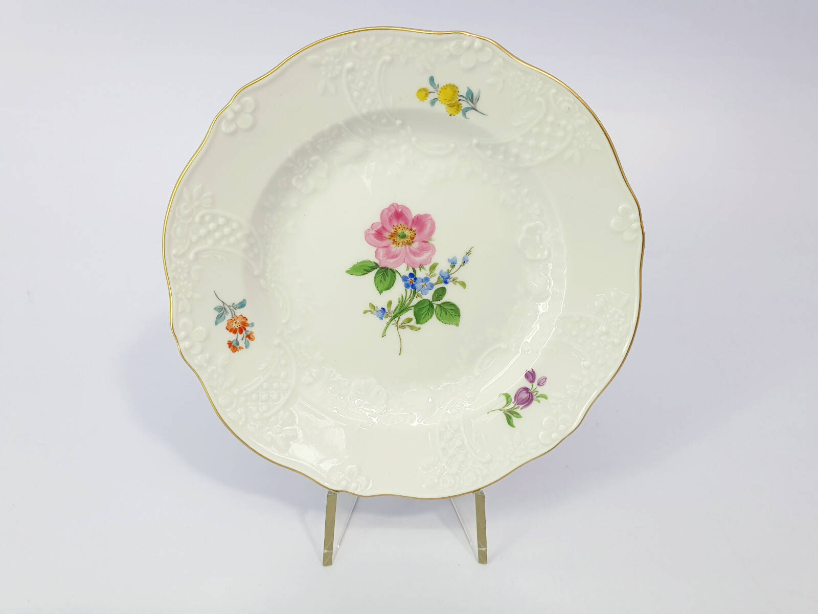 Quadratische Dessertteller 15,2 Cm – 4er-Set, Grau, Geprägte Punkte, Mikrowellen- & Spülmaschinengeeignet