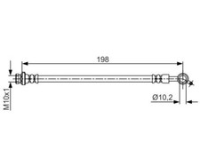 Bremsschlauch BOSCH 1987481712 für Nissan Leaf