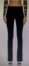  725 Authentic NWT Versace Black Trousers Pants Women A85357 Viscose Sz 48 US 14