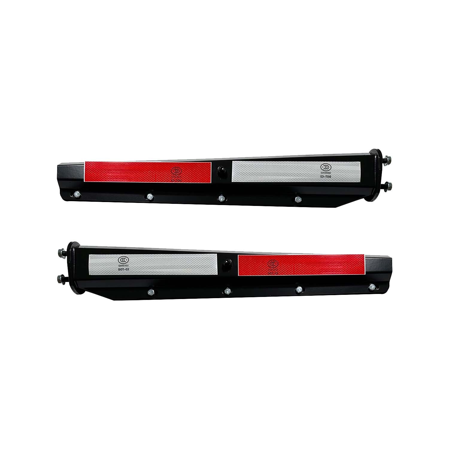 New Black Semi Truck Straight Spring Loaded Mud Flap Hanger RH & LH 2.5