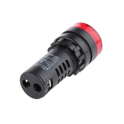 2x AD16-22SM 12V Flash Signal Light Red LED Active Buzzer Beep