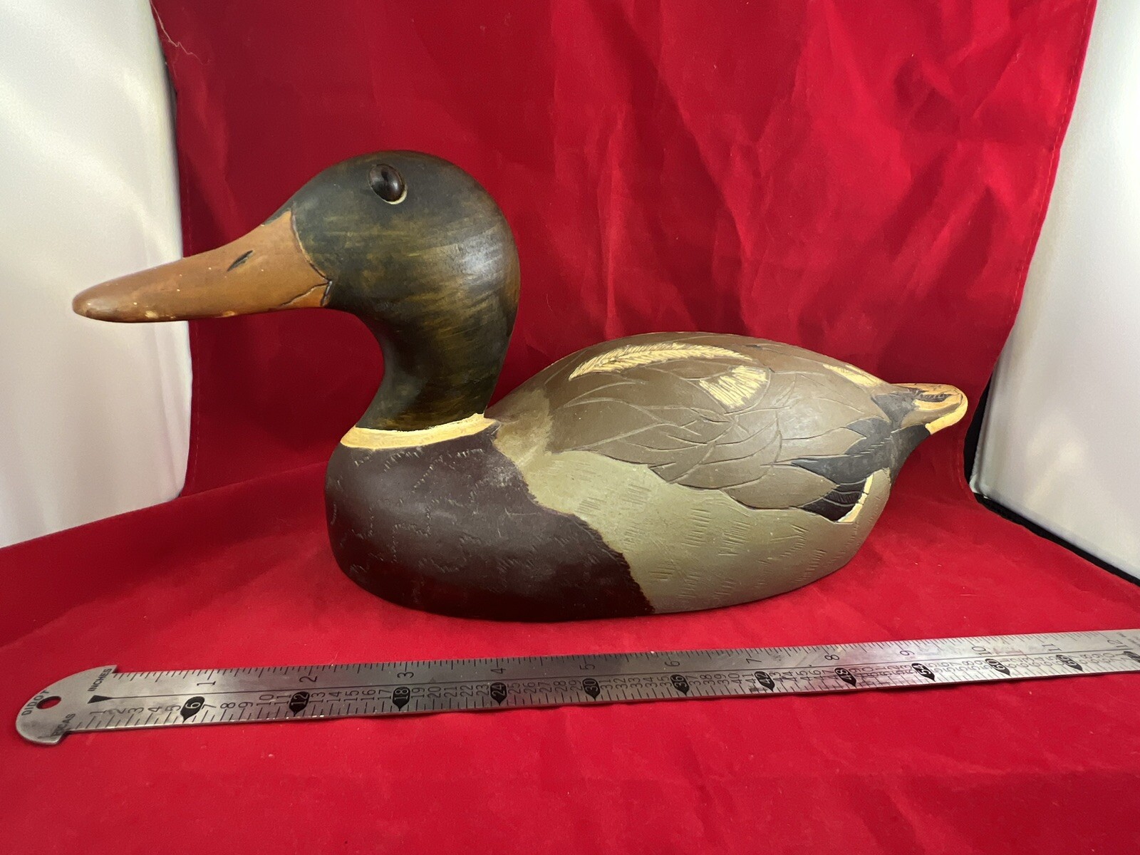 Vintage Duck Decoy Northern Pintail hand made Painted Wooden 17” eBay