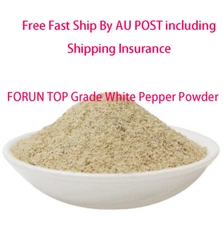 FORUN Pure White Pepper Powder Ground 1KG-Strong Flavour, TOP Grade