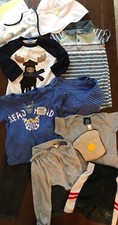 Baby Boy Clothing Lot Bodysuits Top Bottoms Shorts Sunhat Romper Bib 12 Months