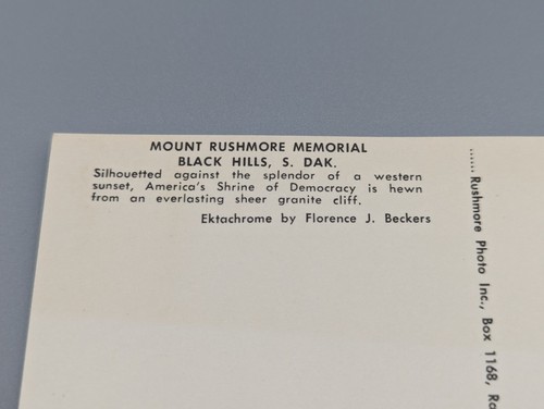 Vintage Postkarte Mount Rushmore Memorial Black Hills South Dakota - Bild 5 von 15