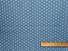 Valance Nursery Baby Slate Blue Cross Geometric Dot Blue White 42 x 14 Topper