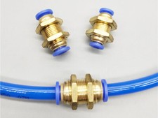 NYLON PNEUMATIC BULKHEAD HOSE TUBE INLINE PUSH FIT FITTINGS AIR LINE AIRLINE