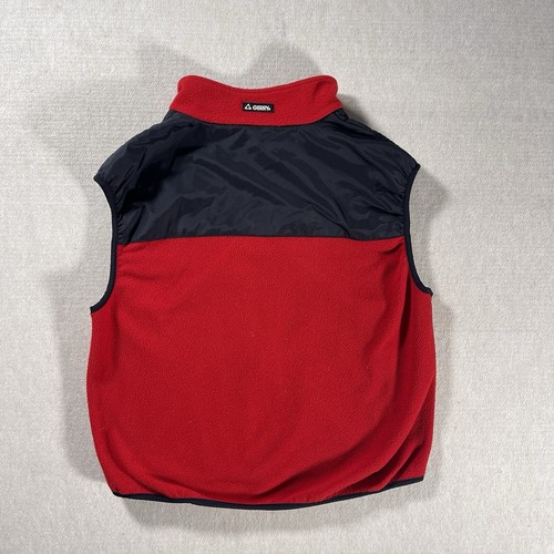Gerry Lightweight Fleece Layering Vest Red/Black Mens L Hiking Vintage - Picture 5 of 8