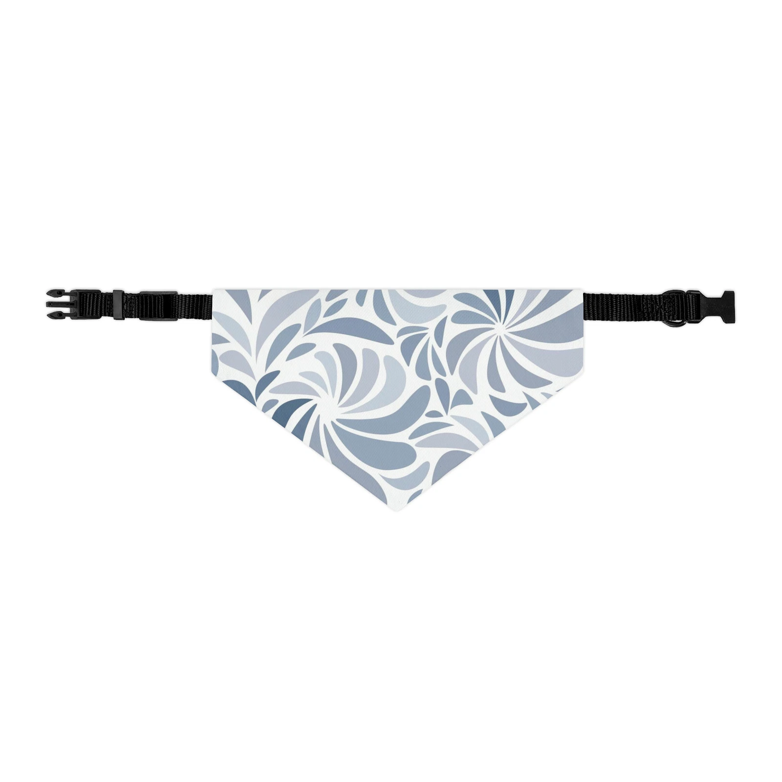 Blue Toned Swirl Print Patterned Pet Bandana Collar- Available in Four Sizes