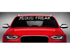 40" Jesus Freak Christian Car Decal Sticker Windshield Banner Blessed 20 COLORS!