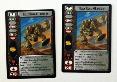 Black Hawk-KU BHKU-O (2) Battletech CCG Crusade 'Mech