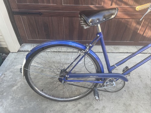 VINTAGE DUNELT Blue 3-Speed Women’s Cruiser Bicycle Bike Rare- MADE IN ENGLAND - Picture 7 of 24