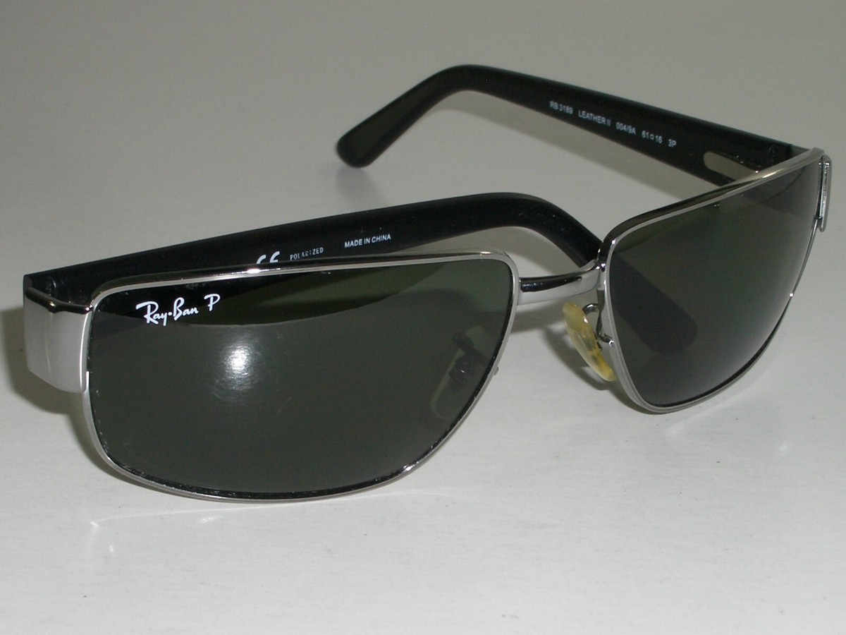 RAY-BAN RB3189 LEATHER II 004/9A 61[]16mm 3P POLARIZED CRYSTAL