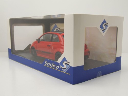 Fiat F595 Abarth 2022 rojo coche modelo 1:18 Solido - Imagen 8 de 8