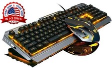 Mouse y Teclado Gamer USB Wired Keyboard and Mouse Gaming Computer Desktop PC Se