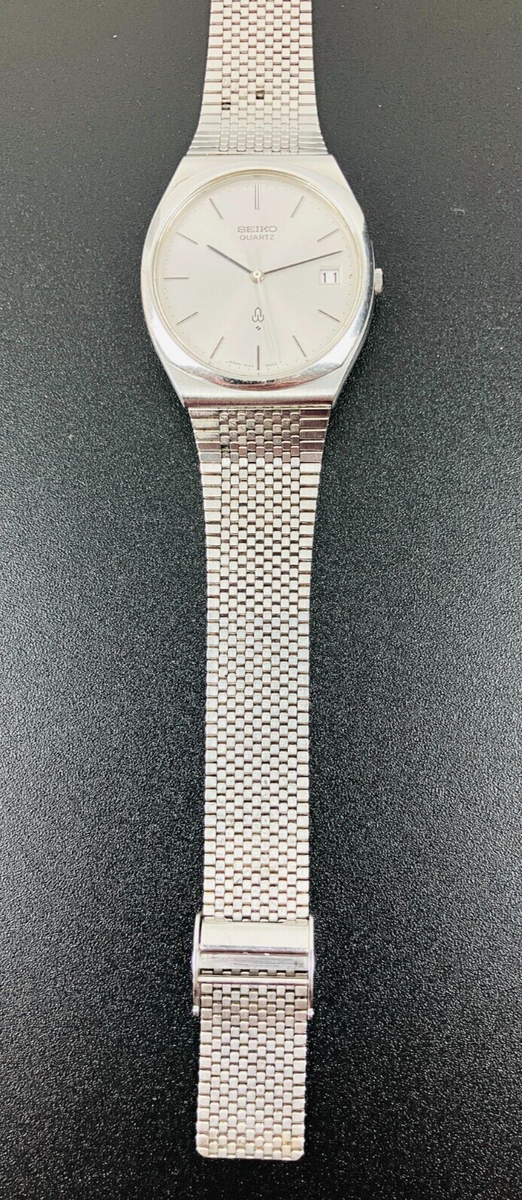 ◆ SEIKO セイコー QUARTZ クォーツ 4122-8000 稼働品 SEIKO WATCH QUARTZ 4122-8000 SILVER GRAY STAINLESS STEEL