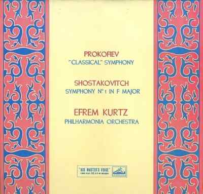 LP Prokofiev / Shostakovich ''Classical'' Symphony / Symphony No 1 In F Major