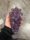 Vintage Grape Cluster Amythest Grapes w/ Metal Leaf MCM 7” — photo 4