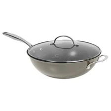Curtis Stone Dura-Pan+ 11" Wok with Lid