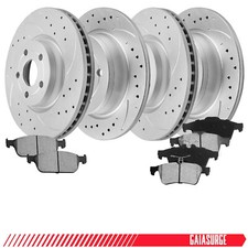 10.8 Front 10.5 Rear Drilled Rotors Brakes Pads For 99-04 Ford Mustang Gt Base 10.8 Front 10.5 Rear Drilled Rotors Brakes Pads For 99-04 Ford Mustang Gt Base