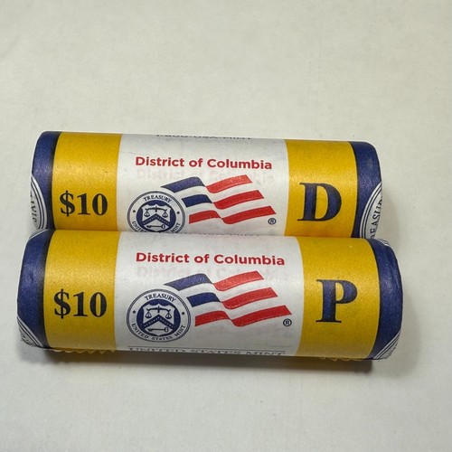 2009 P 2009 D DISTRICT OF COLUMBIA QUARTERS US MINT SEALED ROLLS $20 FACE VALUE - Picture 3 of 3