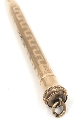 Antique WAHL EVERSHARP Yellow Gold filled Mechanical Pencil Monogram W/ top ring - Picture 9 of 12
