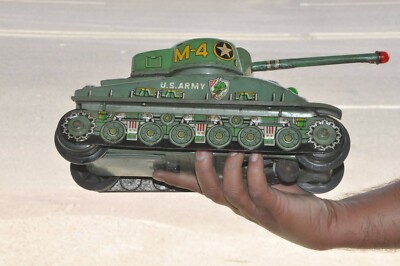 Vintage Battery Taiyo Mark M-4 Litho U.S Army Military Tank