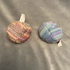 2 Vintage Russ Berrie  Co. Knit Hacky Sacks 90  s Footbags Game