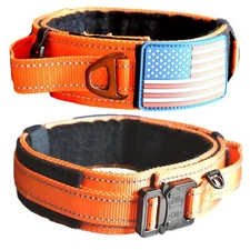Dog Collar with Control Handle Quick Release Metal Buckle Heavy Duty Military...