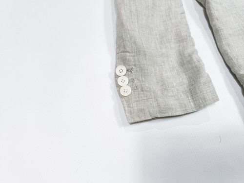 Burberry Nova Check Details Linen Unlined Blazer Jacket Size L - Picture 4 of 9