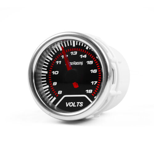 2" 52mm LED Pointer Auto Car Volt Meter Voltmeter Voltage Gauge Smoke Face 8-18V - Picture 3 of 7
