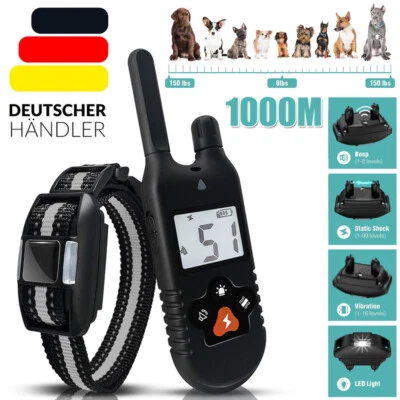 MARKENLOS 1000M Elektroschock Pet Dog Training E-Halsband Anti-Bark Obedience Stromschlag