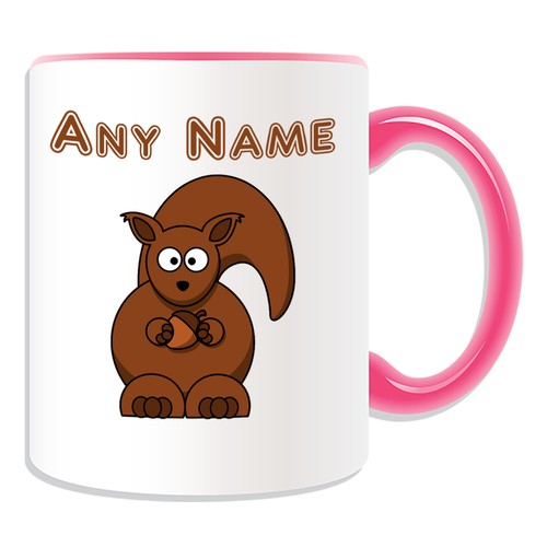 Taza de regalo personalizada ardilla caja de dinero taza nombre personalizado té café idiota niño - Imagen 10 de 20