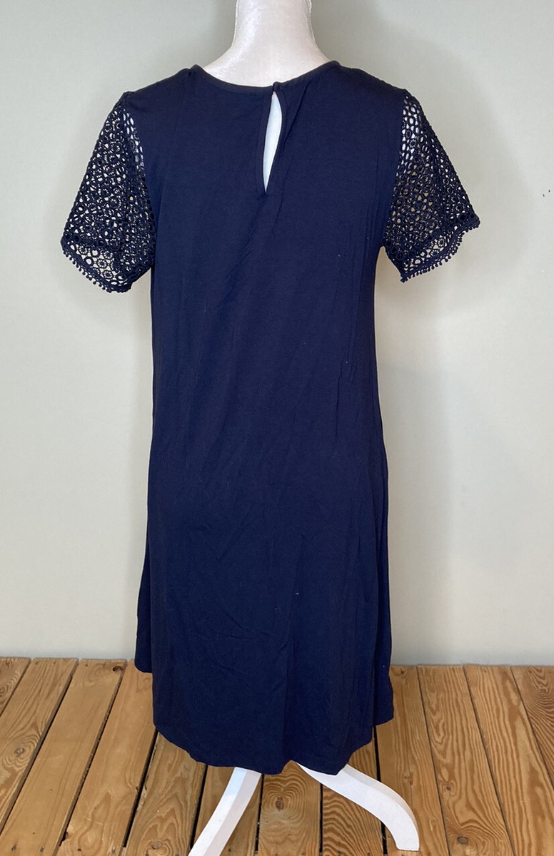 ann Taylor loft women's lace MIDI dress Size S navy P9 | eBay