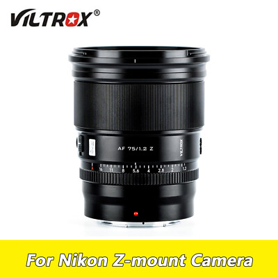 VILTROX 75mm F1.2 Pro Auto Focus Large Aperture Lens For Nikon Z mount Cameras 