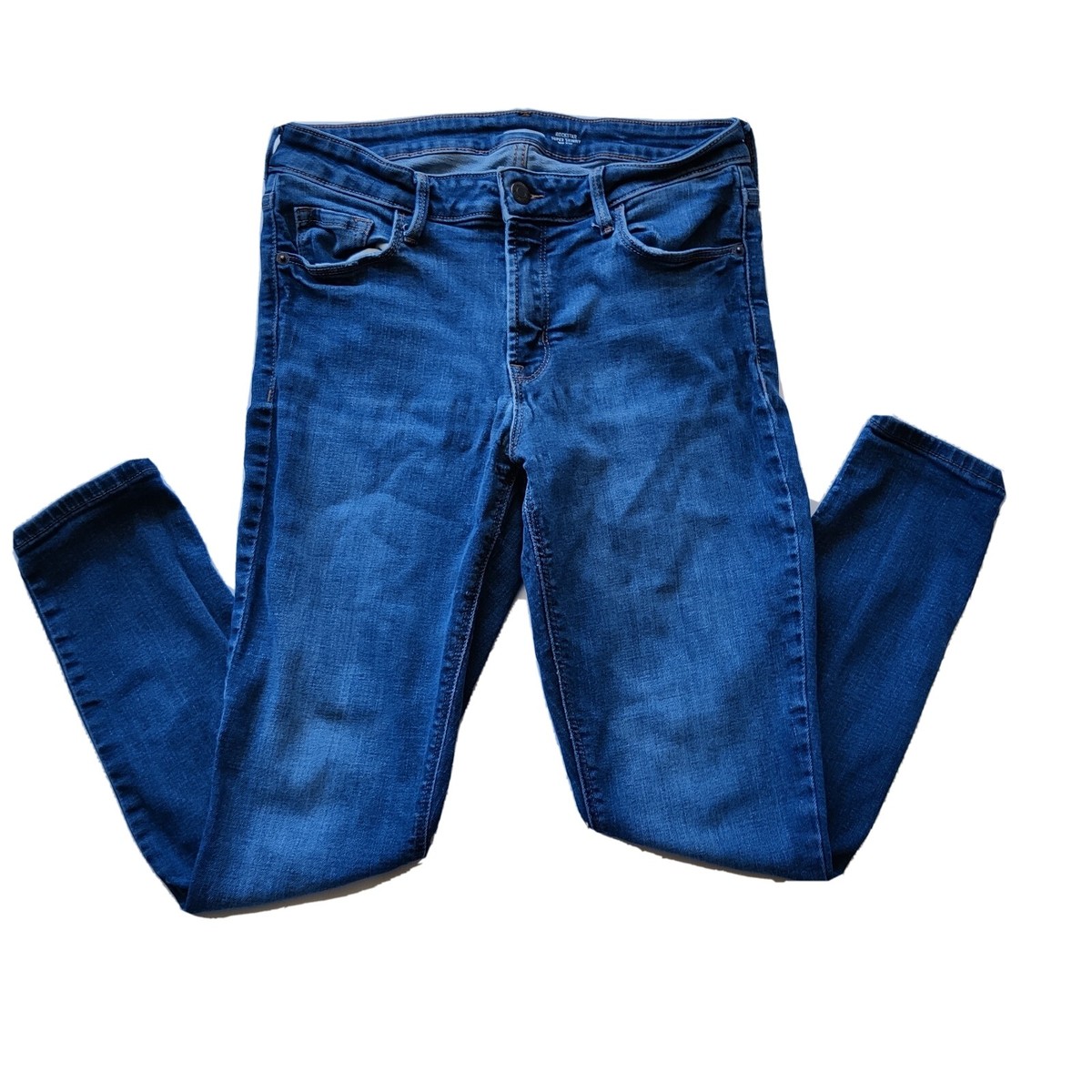 Old Navy Jeans Rockstar Super Skinny Mid Rise Size Dark Blue