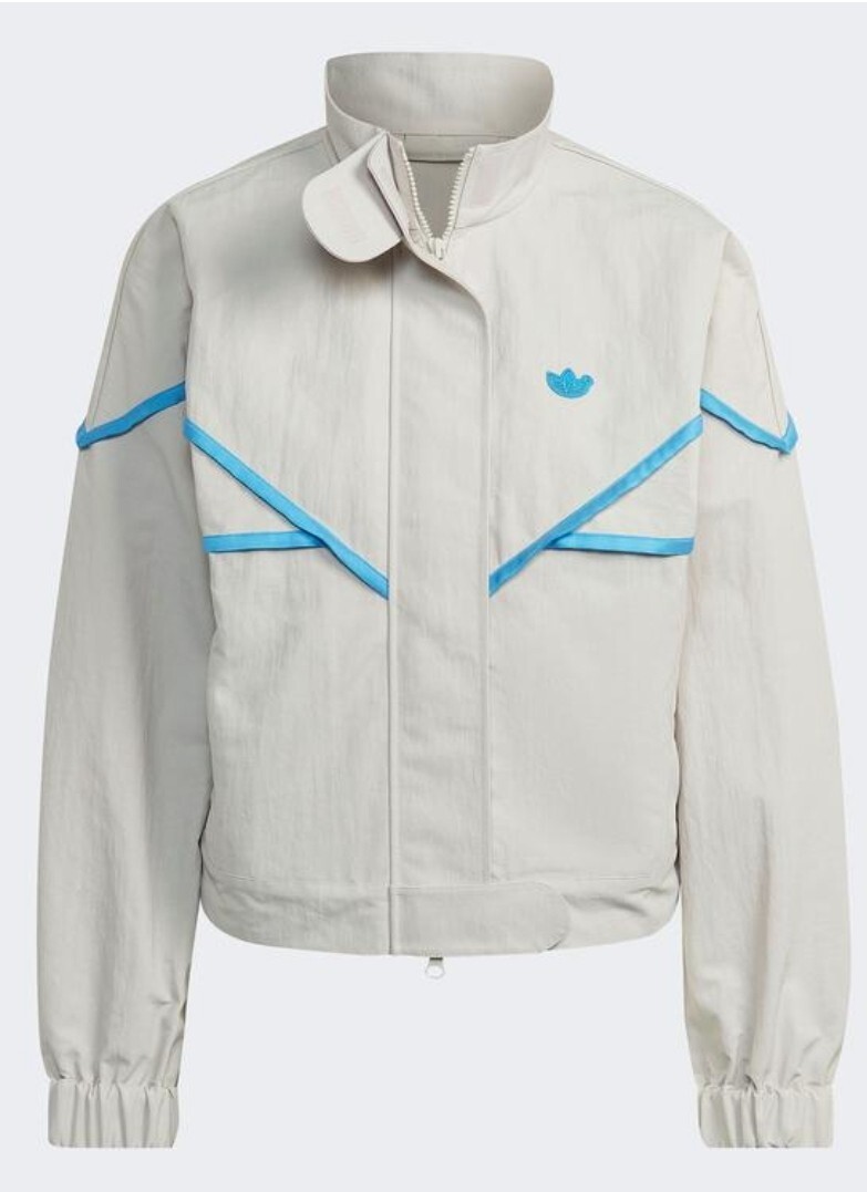 Adidas Originals Blue Version Cropped Jacket - Pearl Grey & Pulse Blue image 5