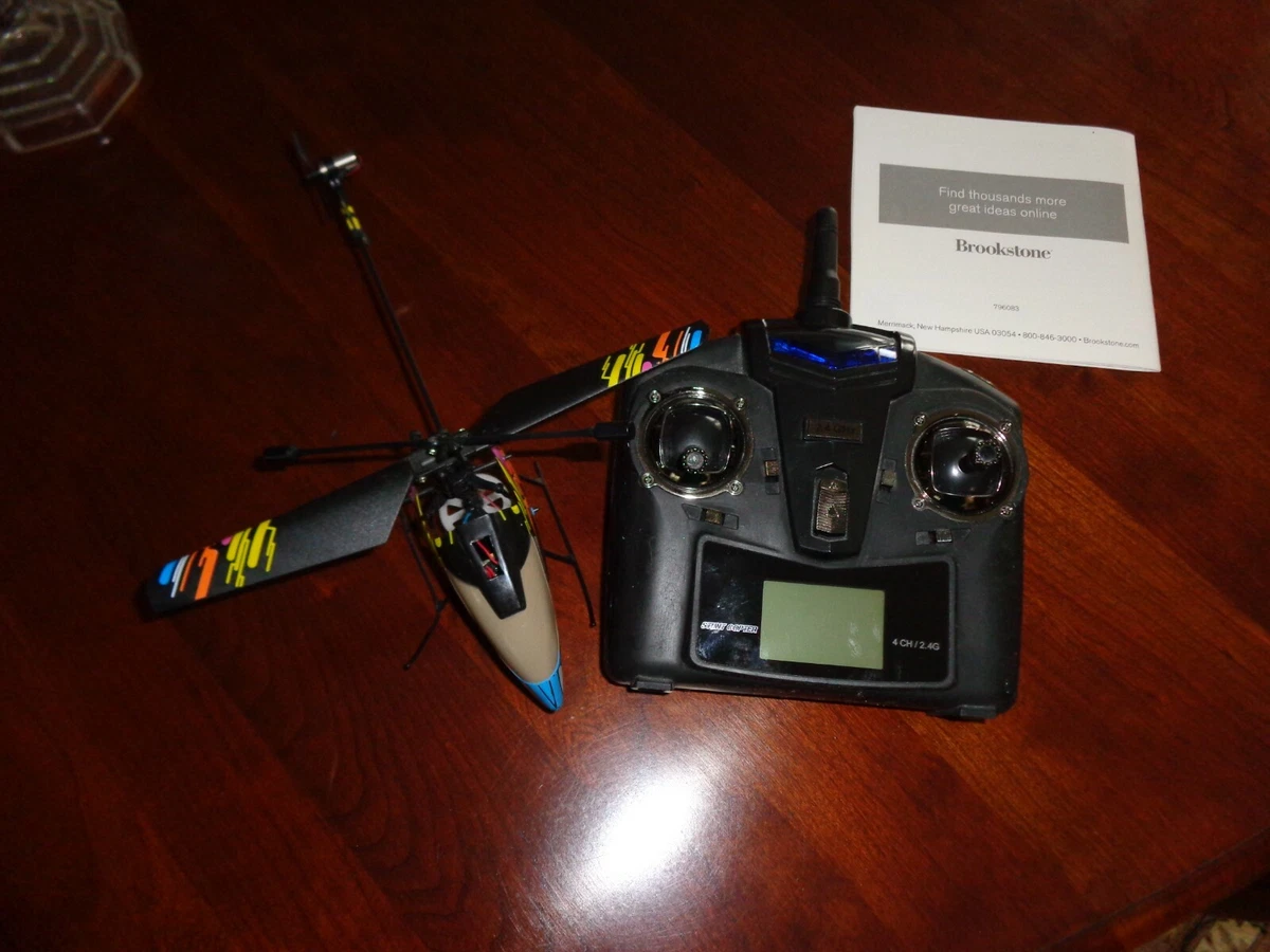 Brookstone 2 4 Ghz Stunt Copter Remote Control and Helicopter eBay