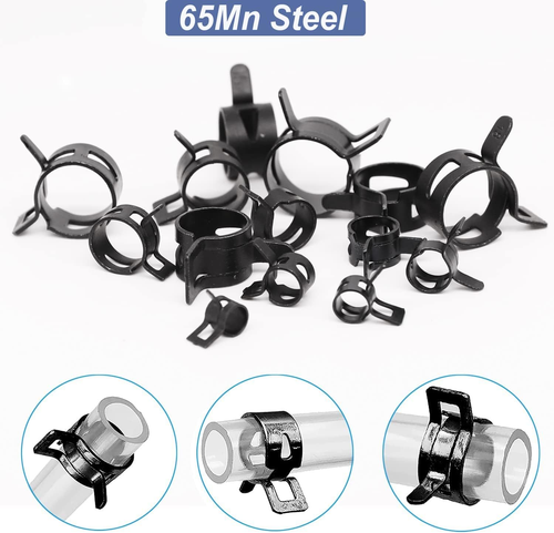100 Pcs 20-27Mm Spring Hose Clamp, Spring Steel 65Mn Fuel Hose Clamp, 8 Sizes fo - Picture 7 of 12
